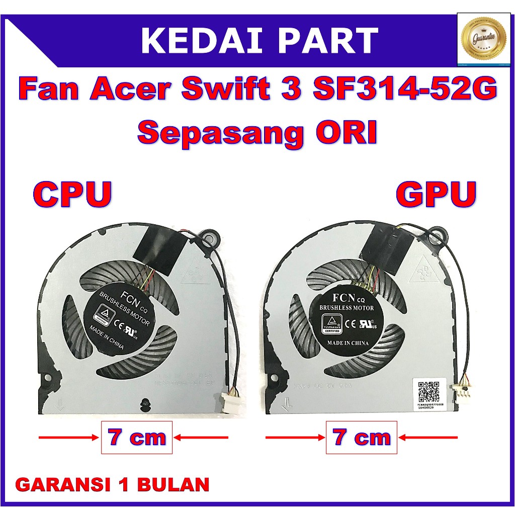 Kipas Fan Acer Swift 3 SF3 SF314 SF314-51 SF314-52 SF314-52G