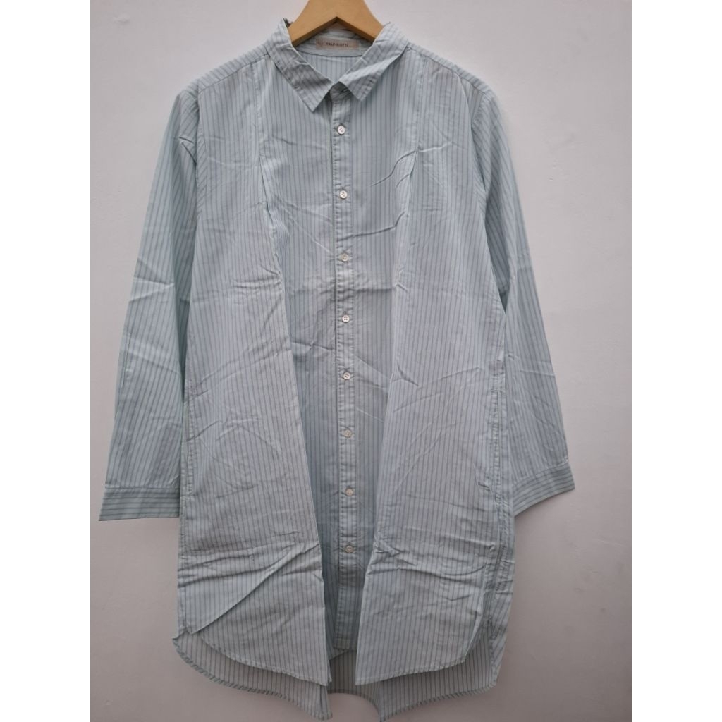 Preloved Atasan Tunik Motif Garis Salur Wanita