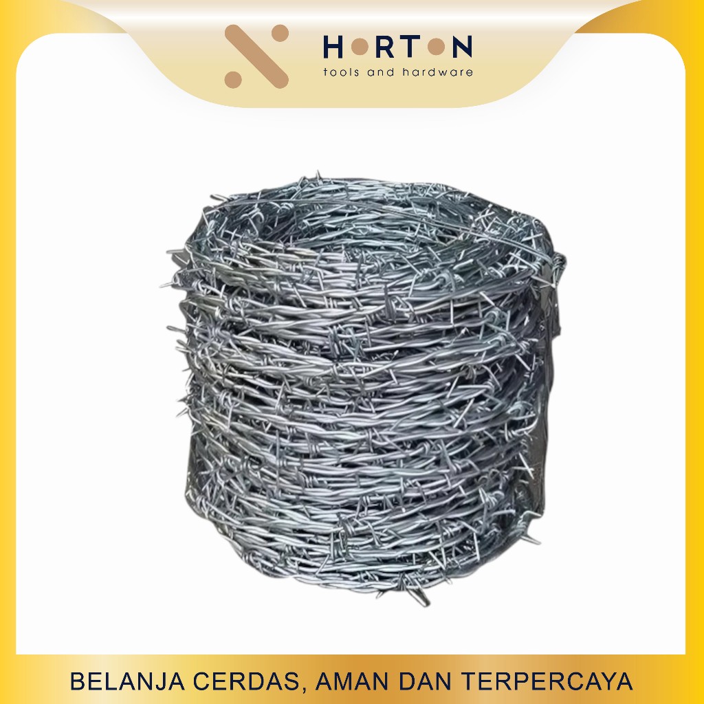 Kawat Duri / Kawat Tembok Pagar Galvanis Per Rol