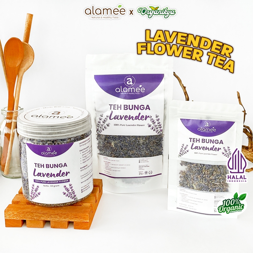 

Teh Bunga Lavender Insomnia Tea Organik Kering Dried Flower Herbal Alami Organic organikya