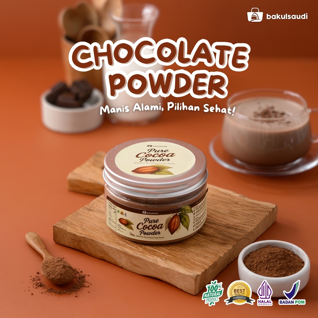 

Chocolate Cocoa Powder 100% Pure / Bubuk Coklat Serbuk Kakao Organik 100% Murni Asli