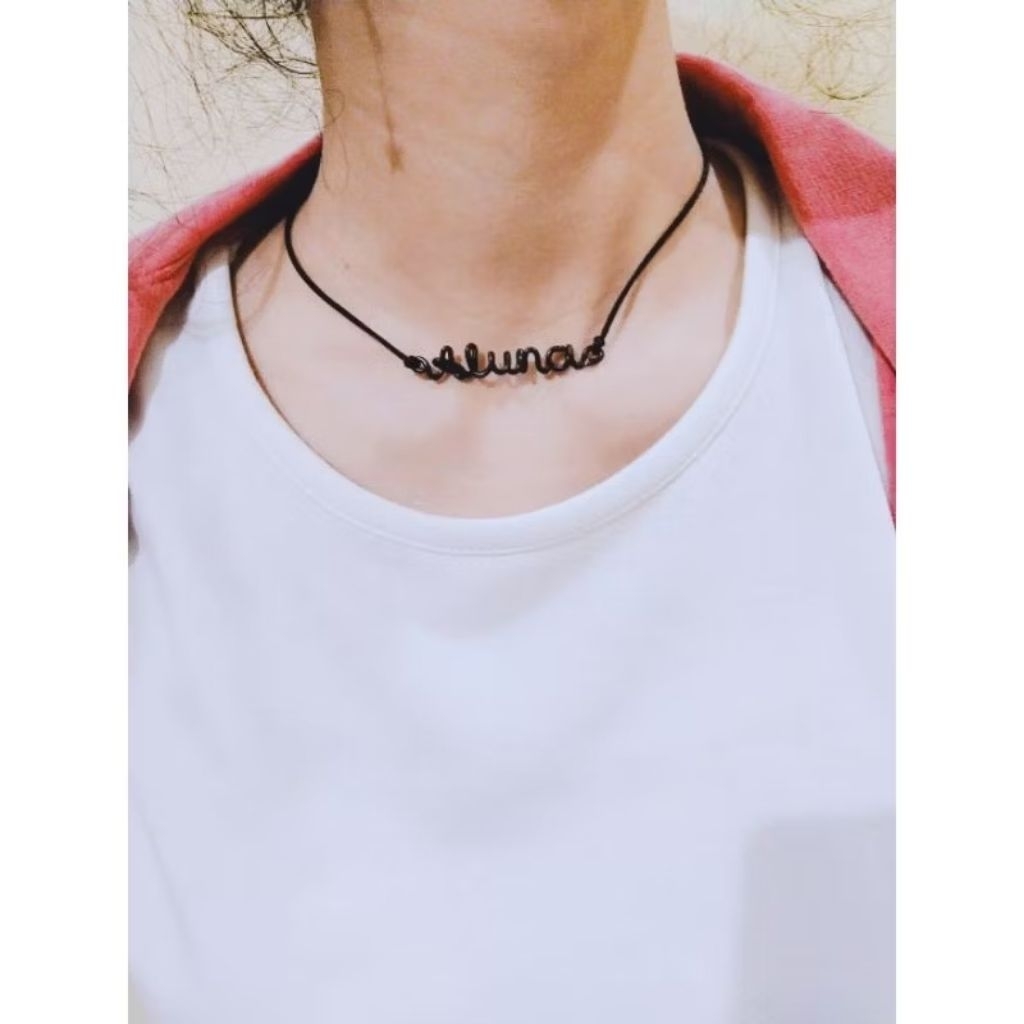 Kalung nama kawat • kalung choker nama custom • wire neklace