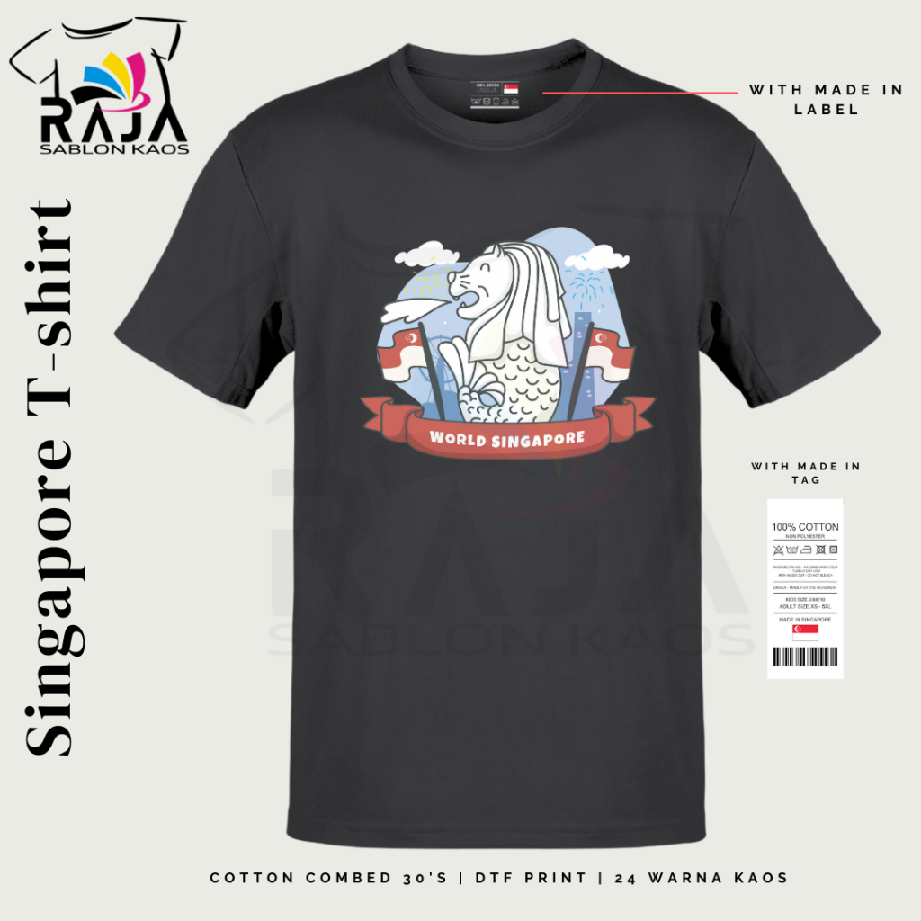Baju Souvenir Negara Singapore  Kaos Oleh-oleh Negara Singapore Type 12