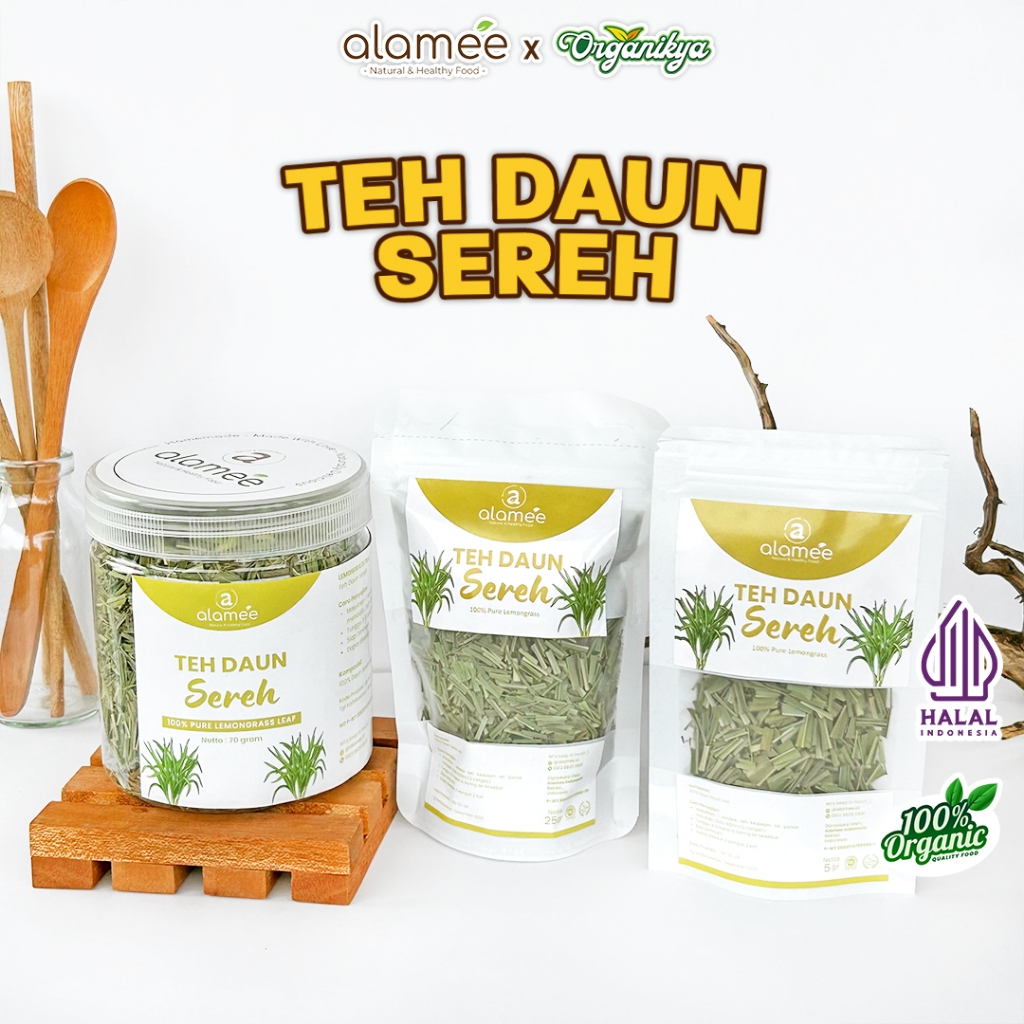 

ALAMEE Lemongrass Leaf Tea Teh Daun Sereh Kering Organik Dried organikya