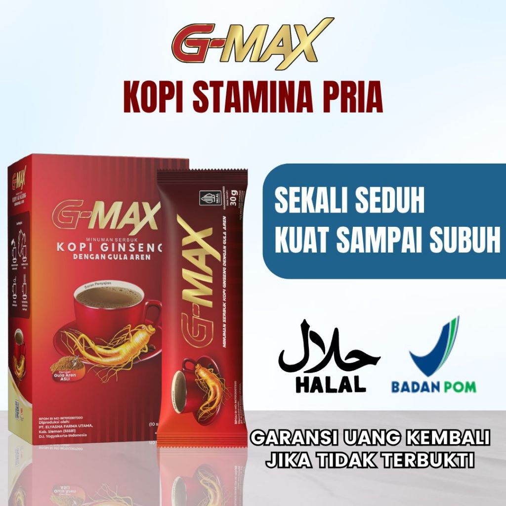 

Kopi G-MAX - Kopi Stamina Ginseng Halal - Kopi Ginseng
