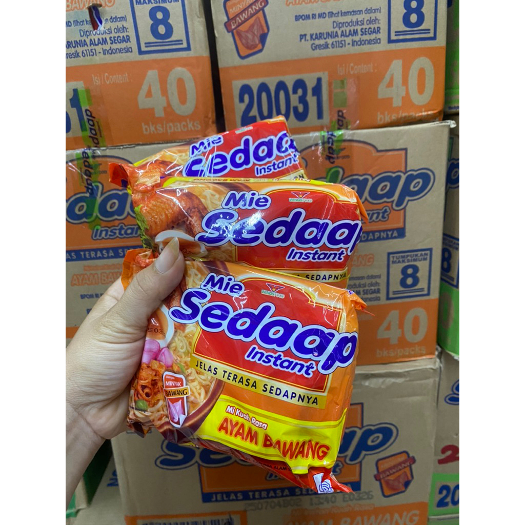 

1 dus Mie Sedaap Ayam Bawang Kuah Mi Sedap Instan isi 40pcs