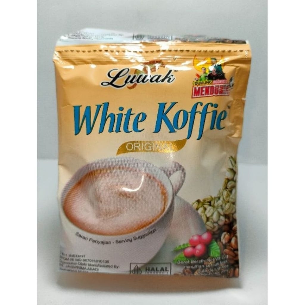 

Paket Hemat LUWAK White coffee original 20g ( 1 renceng isi 10pc)