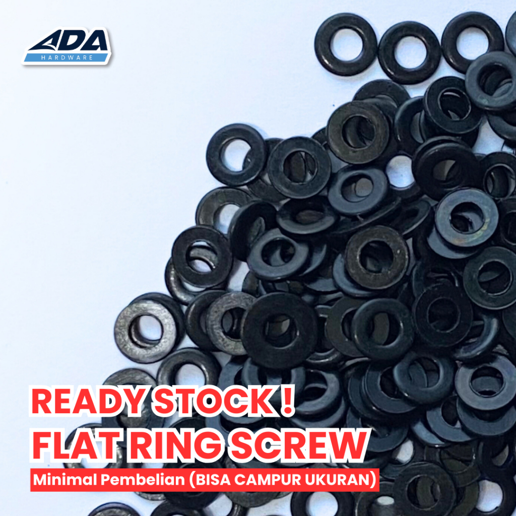 Ring Plat Baja Hitam Ring Baut Laptop M3 M2 Ring Sekrup Laptop Flat Ring Screw