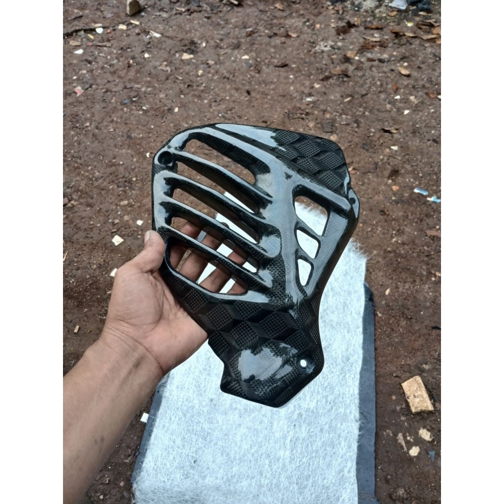 cover tutup radiator NMAX N-MAX old carbon kevlar asli