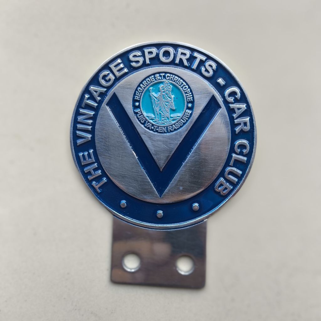 vintage sport car club st Christopher badge emblem