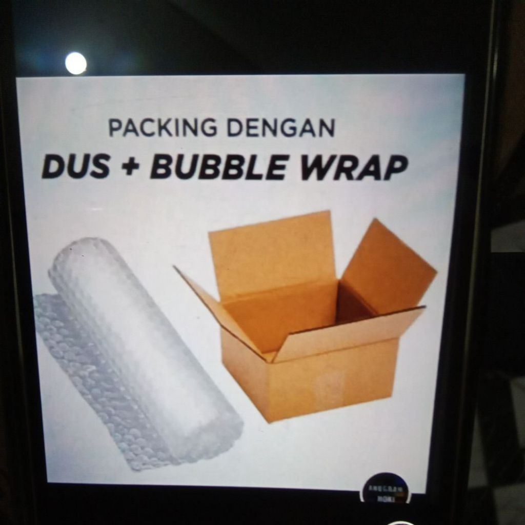 

packing kardus + buble wrap
