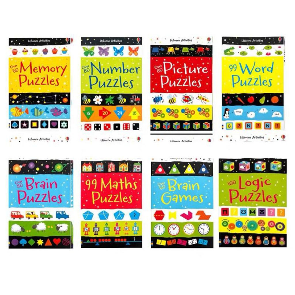 Usborne Puzzle Activities Book Logic Games Brain Games Puzzle Memory Games Word Puzzles
