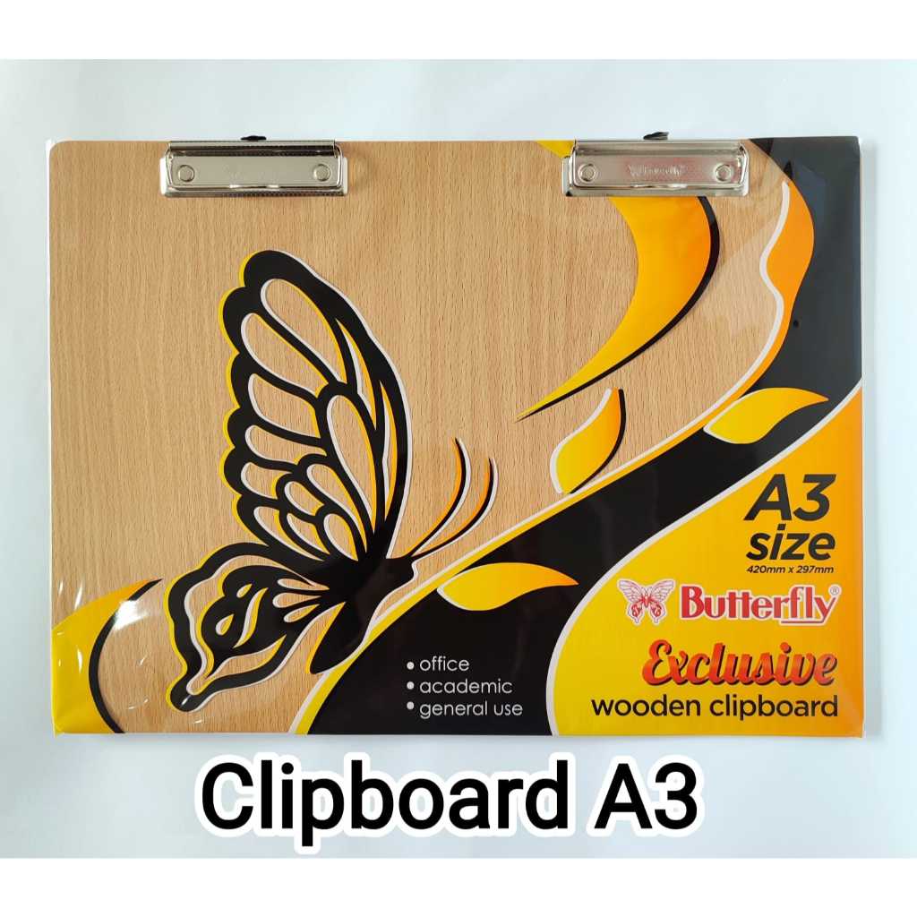

Papan Jalan A3 Butterfly Clipboard Kayu A3