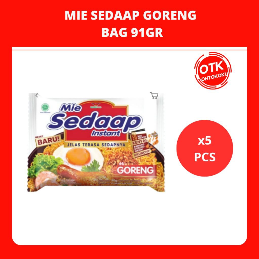 

SEDAAP Mie Instan Goreng 91 GR X 5 Bag