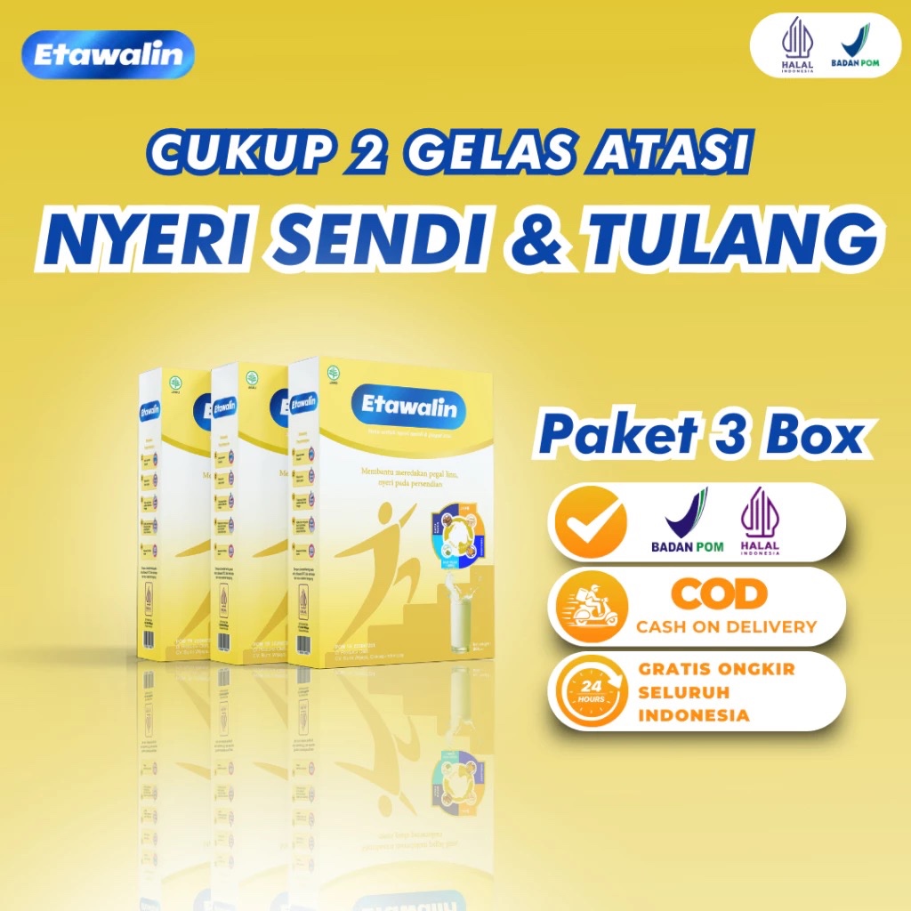 

BEST SELLER (3 BOX) ETAWALIN - Susu Kambing Etawa Solusi Atasi Masalah Nyeri Sendi & Asam Urat