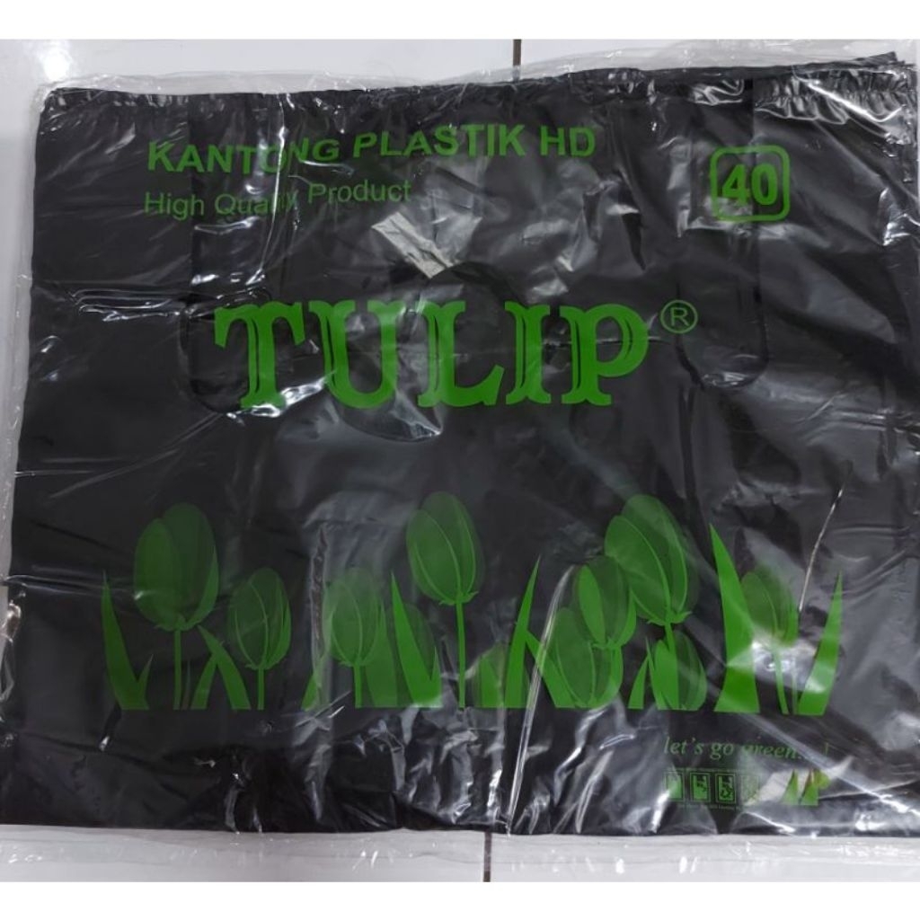 Kantong Hitam Tulip 30 & 35 & 40 /kantong hitam tebal ukuran 40 & 35 & 30/kresek hitam tebal/kantong