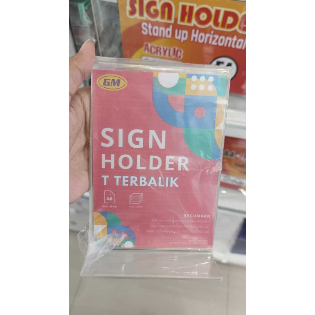 

GM SIGN HOLDER T TERBALIK UK. A6 GM1056#A6 GMP