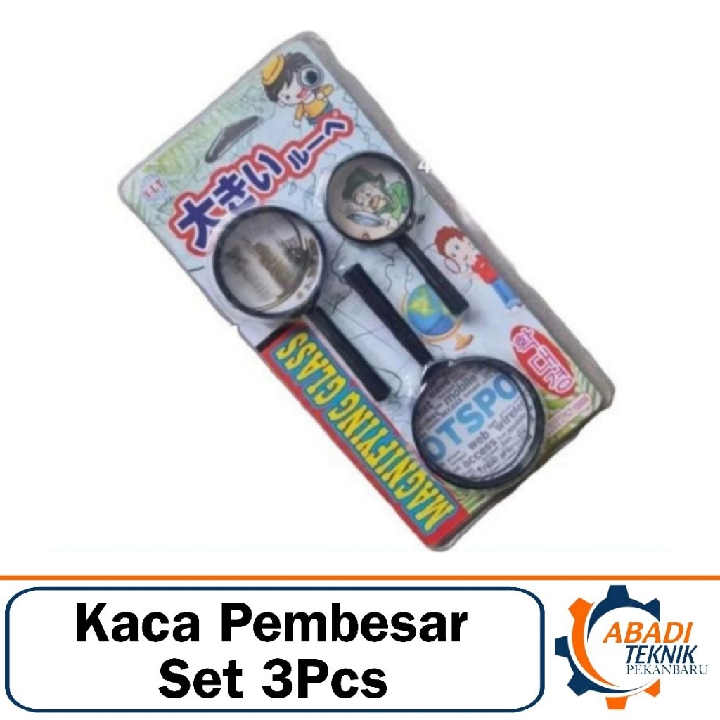 

Kaca Pembesar Set 3 Pcs Magnifying Glass 40mm 50mm 60mm