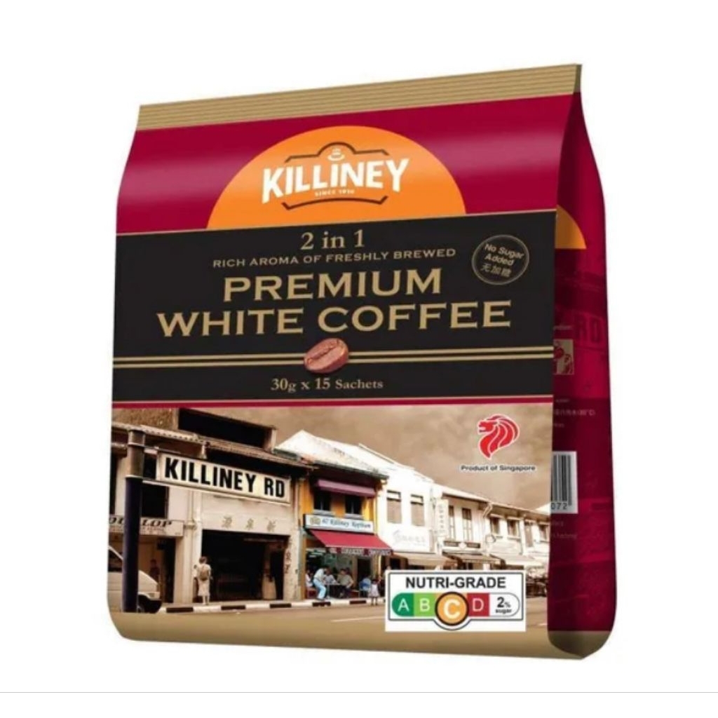 

killiney 2 in 1 premium white coffee 30g x 15 sachets