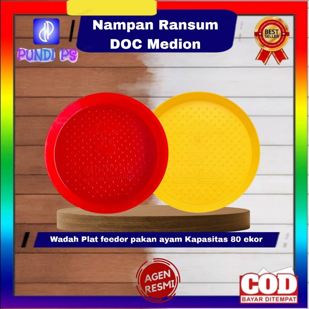 NAMPAN RANSUM Ayam DOC Medion plat feeder wadah pakan ayam