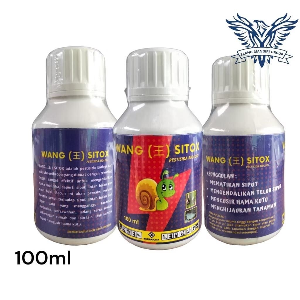 Pestisida Wang Sitox 100ml Membasmi Siput Mengandalikan Telur Siput Hama Moluska Hama Kutu