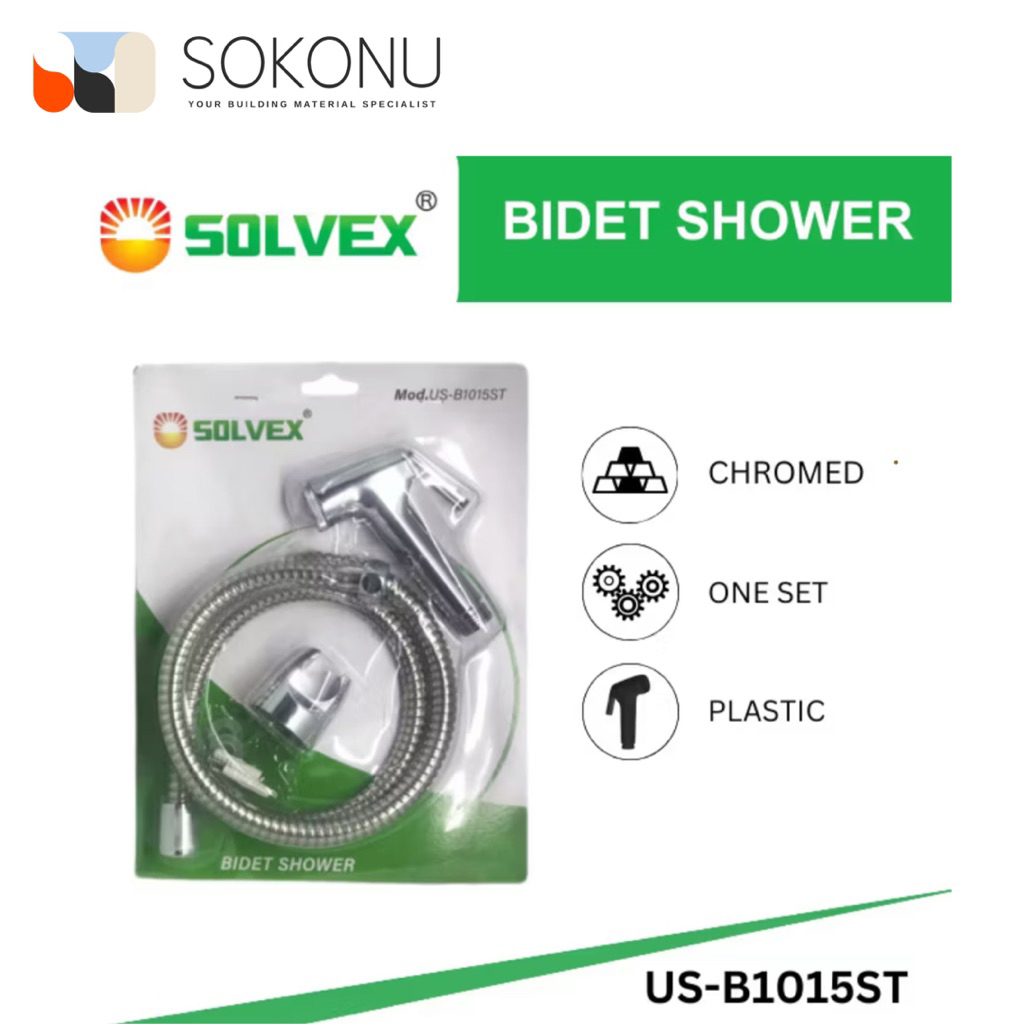 SOLVEX Jet Shower Toilet Bidet Cebok Closet/Kloset Bidet WC US-B1015ST