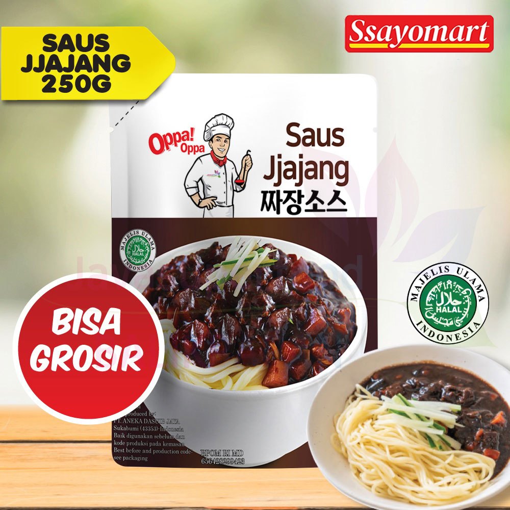

Saus Jjajang Halal Pasta Kedelai Hitam Saus jajangmyeon Oppa!Oppa 250g 500g 1kg