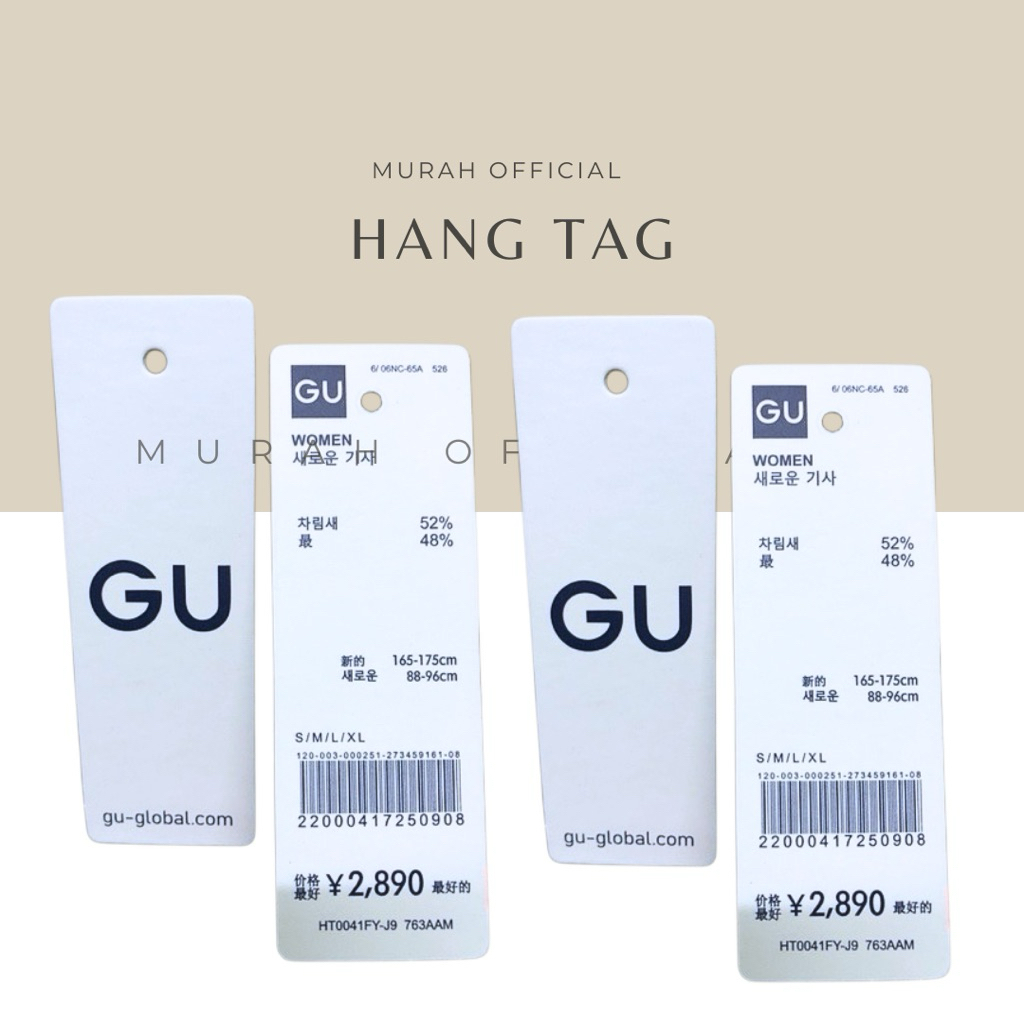 

hang tag baju label tag baju dan tali Hang tag barcode tag brand gu global uniqlo gugu tag pakaian termurah hantag hengteg paling laris termurah promo sale