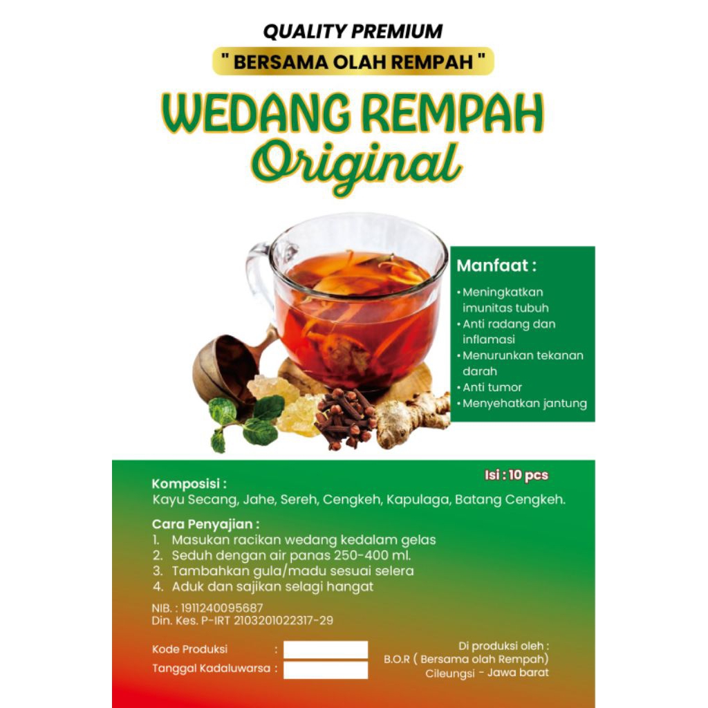 

Wedang Rempah Original, Minuman Herbal, Imun Booster ,Penurun Darah Tinggi Alami