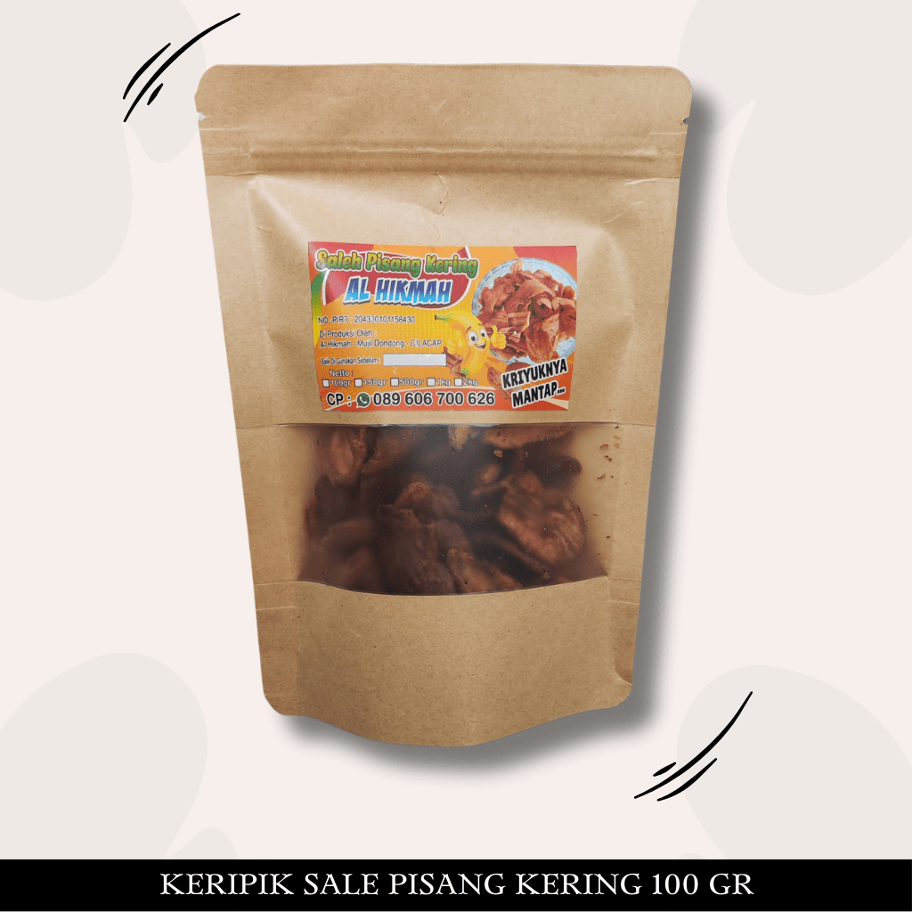 Sale Pisang Kering Khas Cilacap Keripik Pisang Kering Cilacap Renyah Manis 100 gr