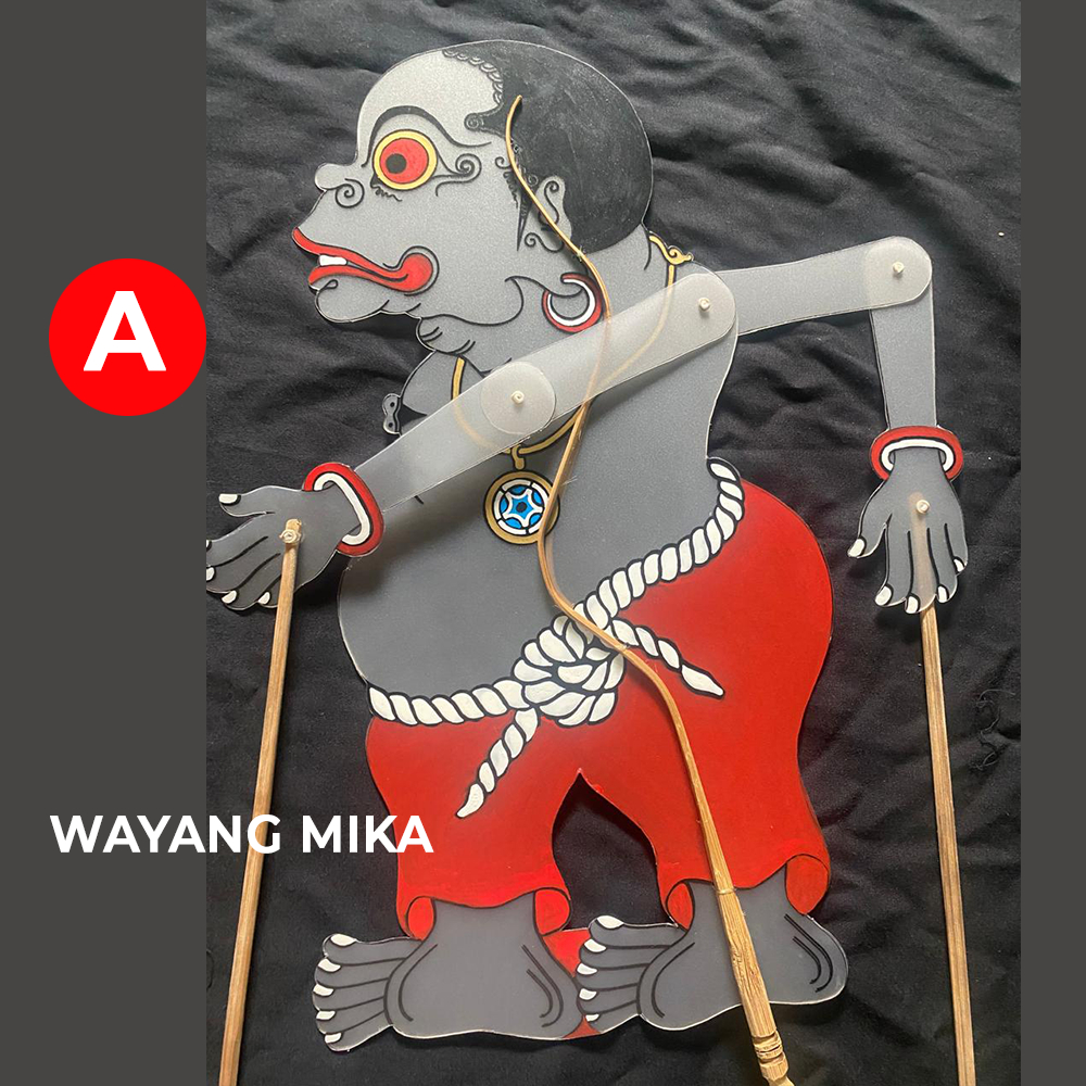 Wayang Bahan Mika Bagong Kolor Abang - Punokawan Bagong Trening Abang Edisi Ekonomis