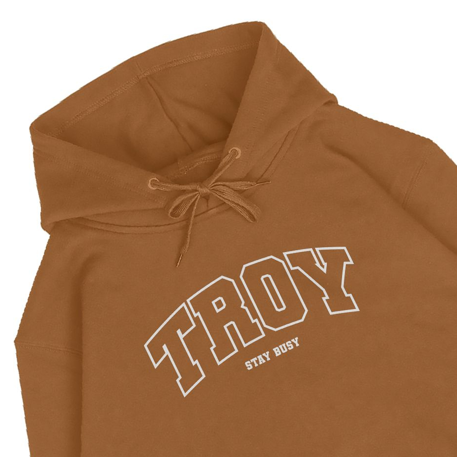 Troy Company Pullover Hoodie Yellow Mustard College - Jaket Hoodie Kuning Mustard KH 2503