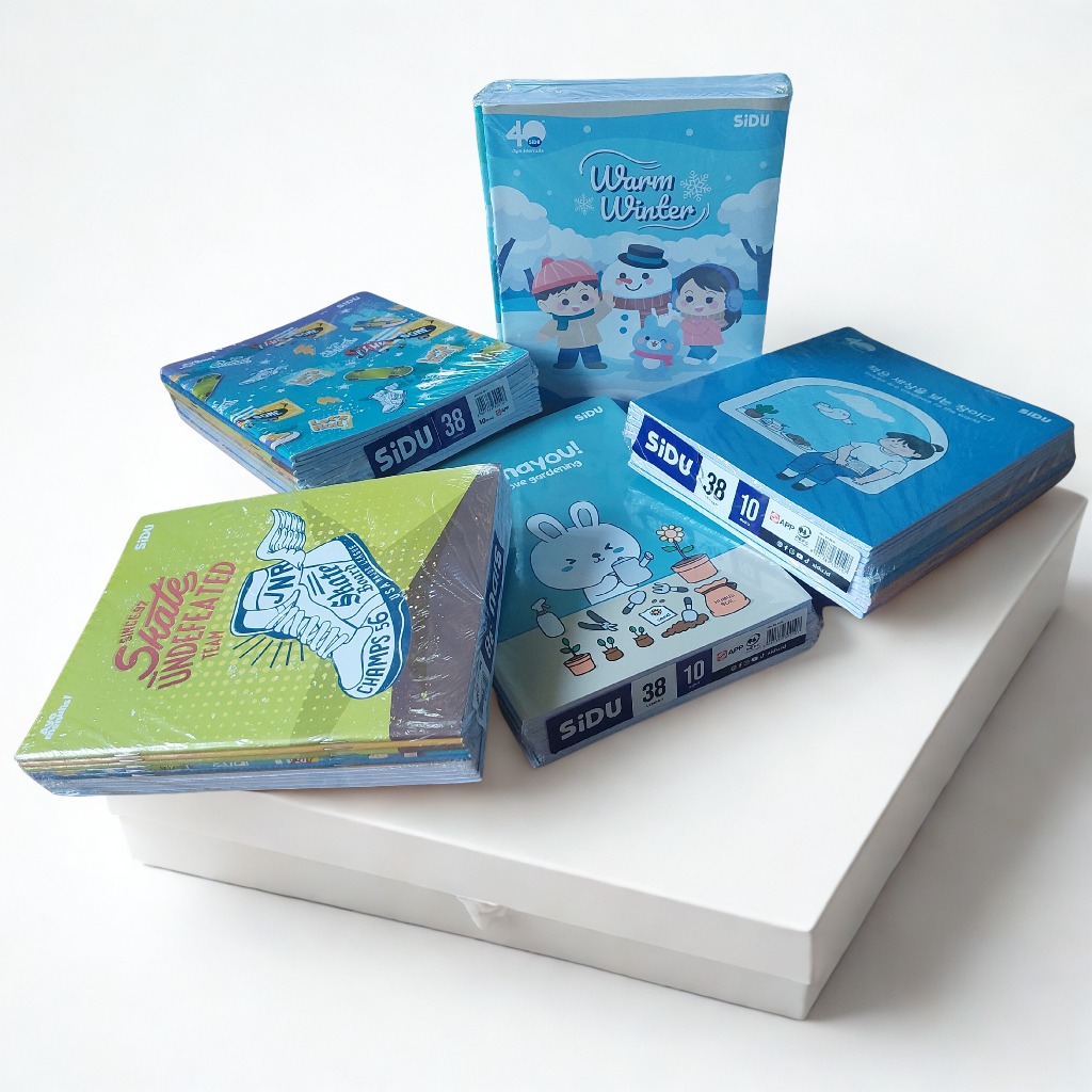 

Buku Tulis SIDU Sinar Dunia 38 Lembar - 1 Pak Isi 10 | Buku Sekolah Original | Cover Random