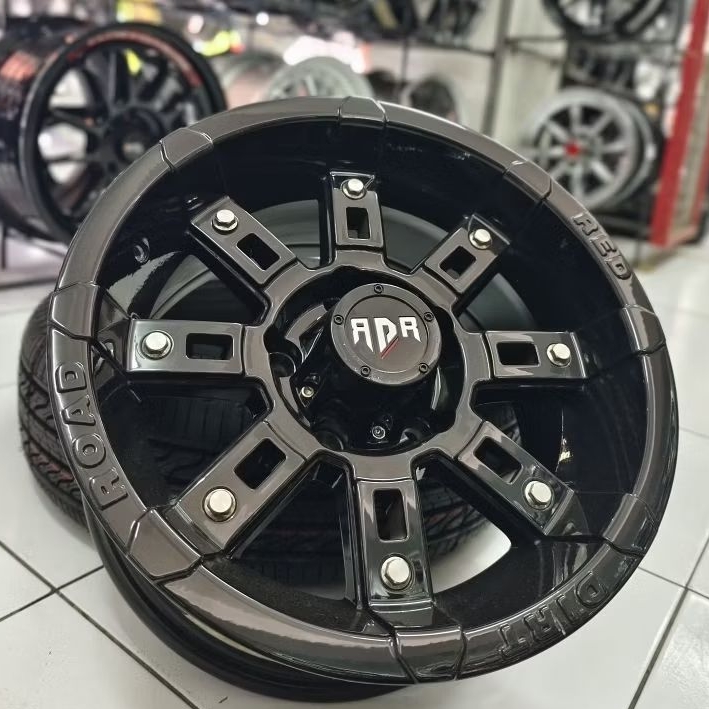 Velg Mobil Offroad Ring 14 RDR Black cocok untuk Xtrail, Innova, Vitara, Serena, CRV