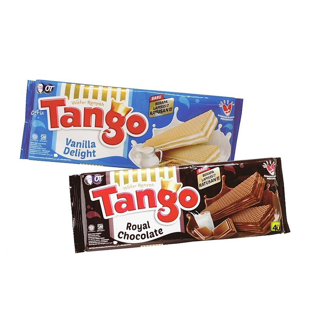 

Tango wafer renyah Rasa vanila Panjang Pouch sachet delight coklat royal chocolate strawbery hajatan souvenir snack murah