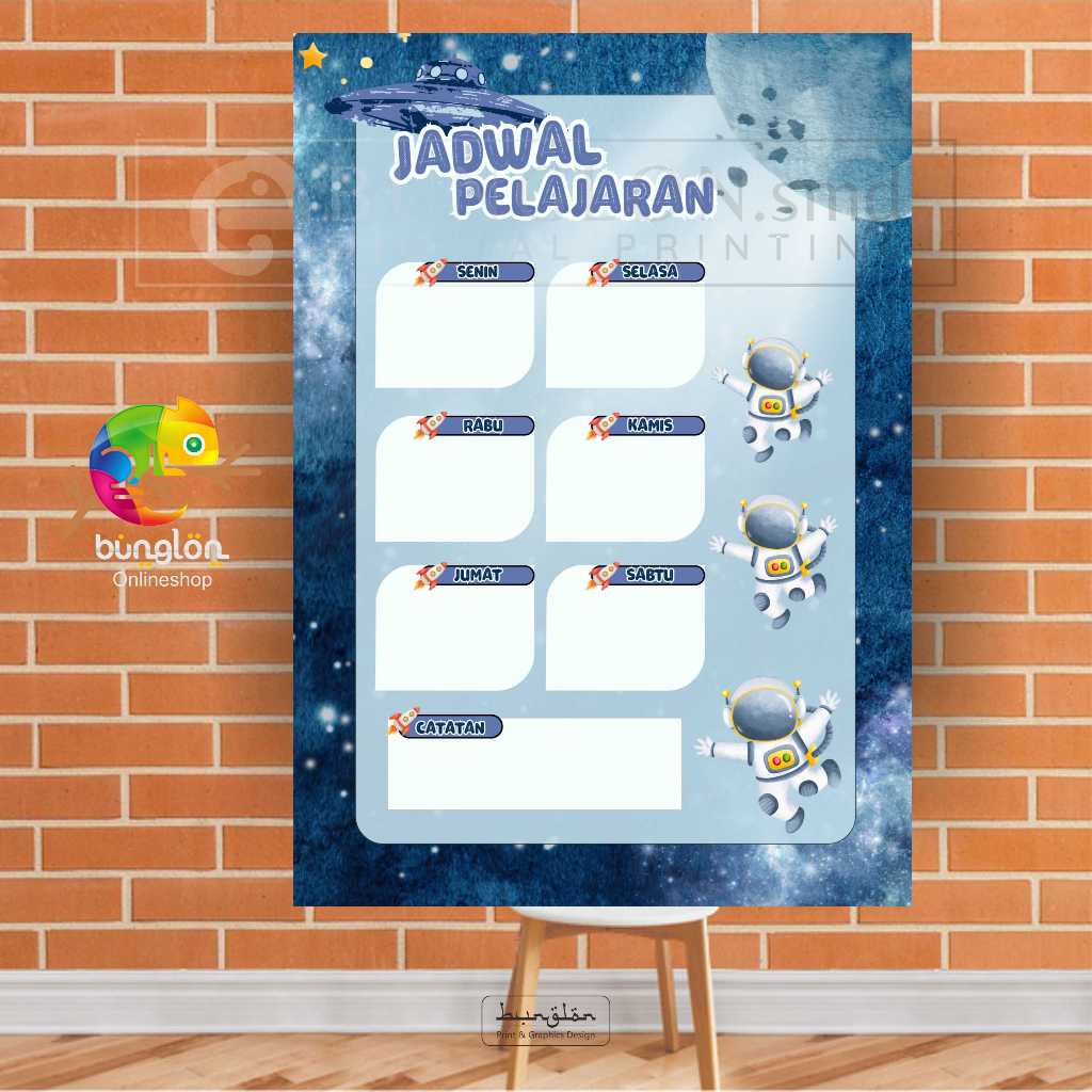 

Poster Jadwal Pelajaran Background Tata Surya