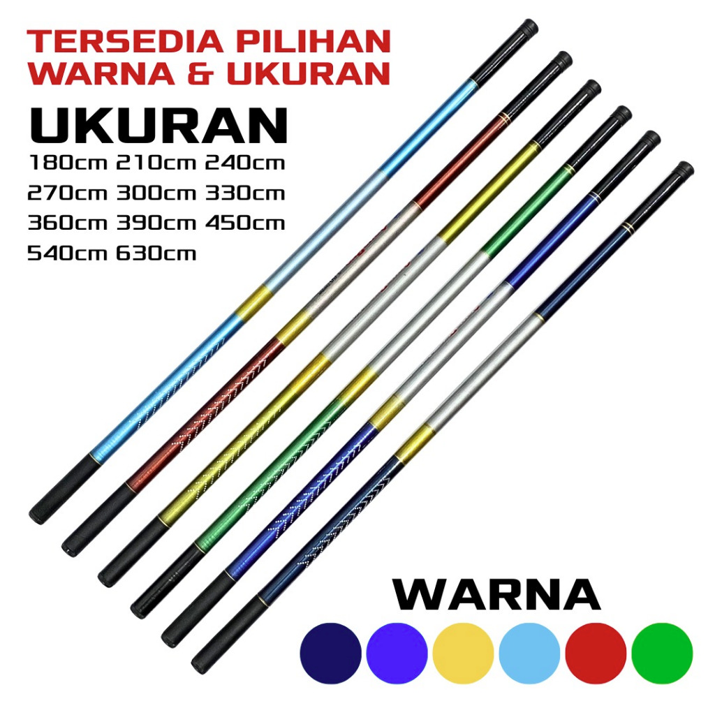 Buttercupple Aquapro Joran Tegek Serat Kaca Teleskopik Portable Fiberglass Action Lentur Ringan