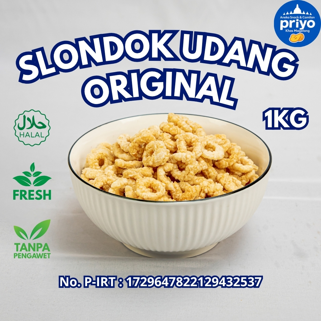 

Slondok Udang Original 1Kg Priyo Snack Gurih Renyah Halal Tanpa Pengawet