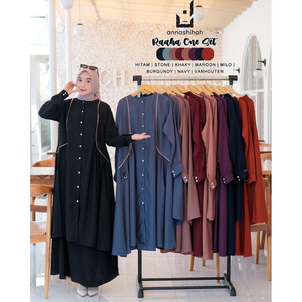 RAAHA DIANA Set Rok Bahan Yoris Morena ORI by Annashihah/ Raaha Oneset Rok by Annashihah/ Diana Set 