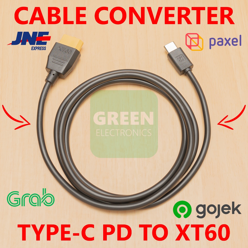 USB Type-C to XT60 Cable Converter SC100 SC-100 CS100 CS-100 100W PD QC Protocol Charging Adaptor Ad