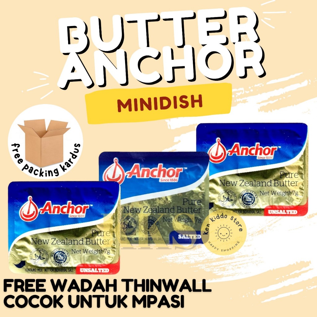 

Anchor Unsalted Butter Mini Portion UNSALTED BUTTER ANCHOR MPASI BAYI | SALTED BUTTER ANCHOR | BUTTER BAYI MAKANAN MPASI BAYI | BB BOOSTER BAYI ANAK | BUTTER ANCHOR MINI | LEMAK TAMBAHAN MPASI