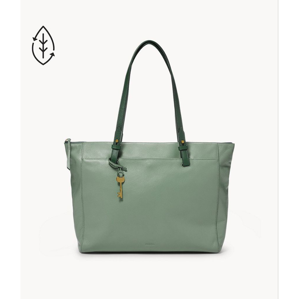 NEW ‼️ FOSSIL AUTHENTICC RACHEL LEATHER GREEN TOTE BAG ZB7507343