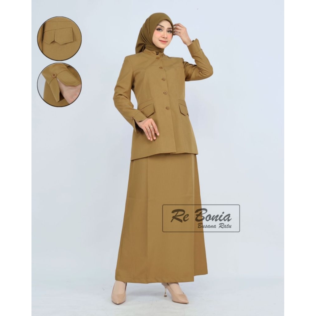blazer wanita seragam dinas Pemda baju khaki seragam khaki seragam dinas khaki asn baju khaki baju P