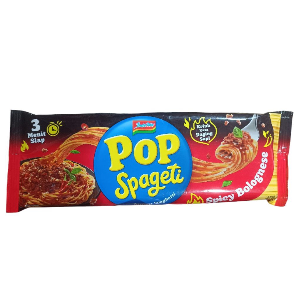 

Pop Spaghetti dari Indomie Rasa Spicy Bolognese Spageti Instan Indomie 84gr