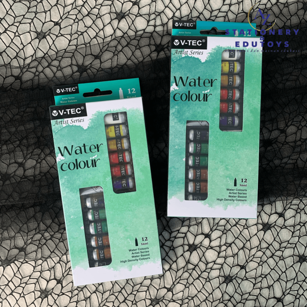 

Water Colour V-TEC Artist Series VT-1325/W Cat Air 12 Warna 6ML V-TEC
