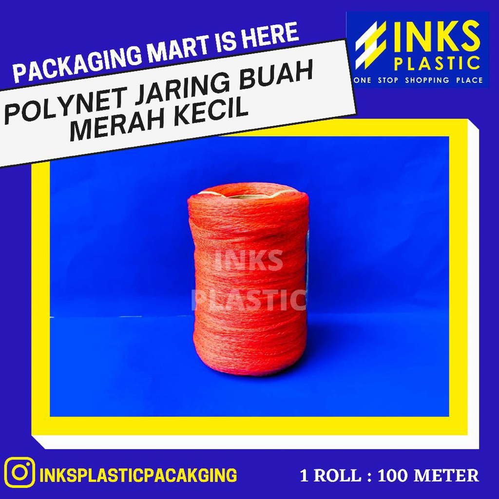 POLYNET JARING BUAH WARING BUAH RAJUT WARNA MERAH