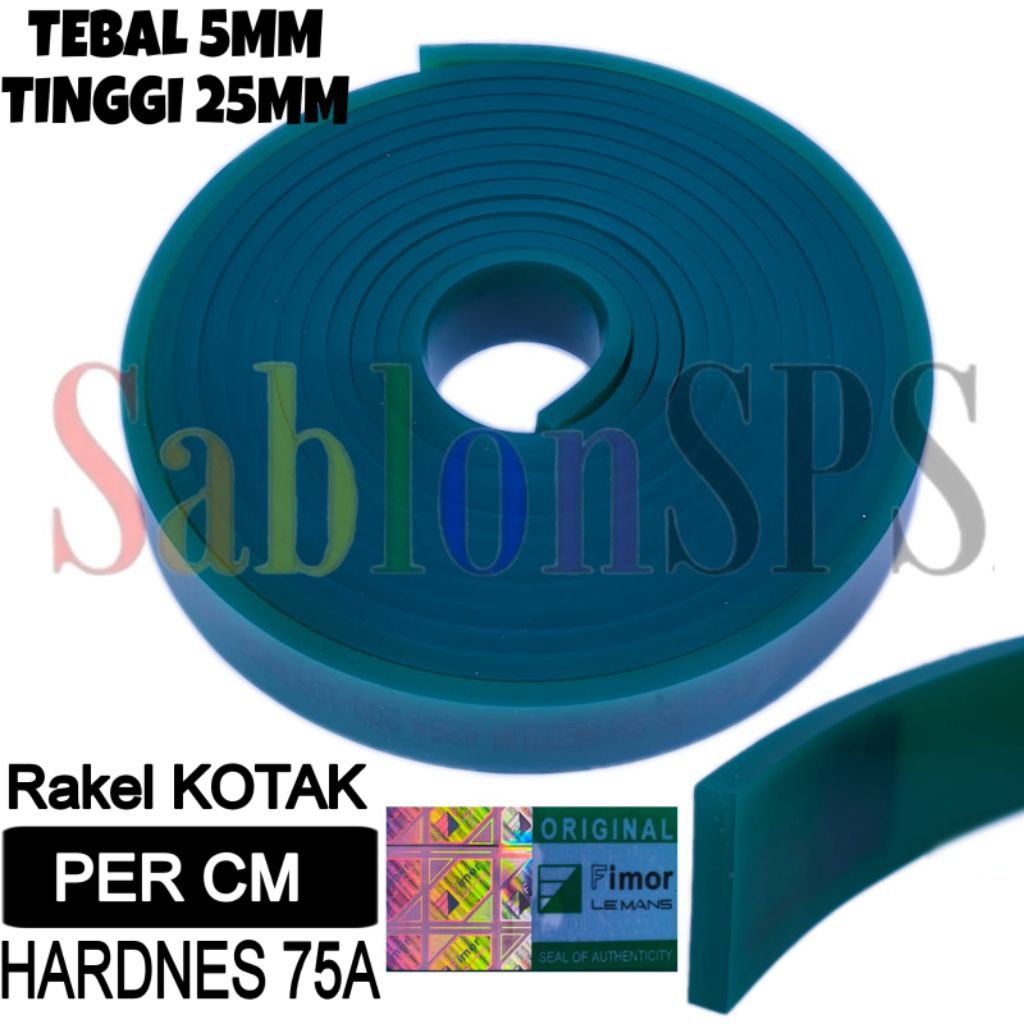 

KARET RAKEL SABLON FIMOR HIJAU KOTAK 5MMX25MM TAHAN SOLVENT PER CM