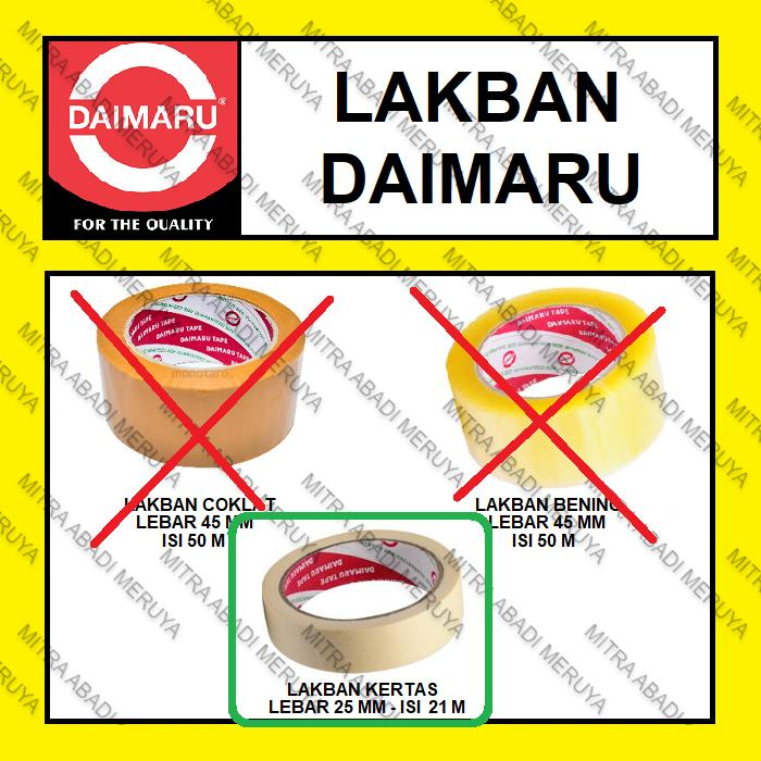 

Lakban Daimaru Lakban Kertas Lebar 25 mm Isi 21 m