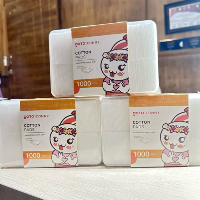 kapas wajah super soft isi 1000pcs/ kapas toner tipis 1000pcs FREE BOX