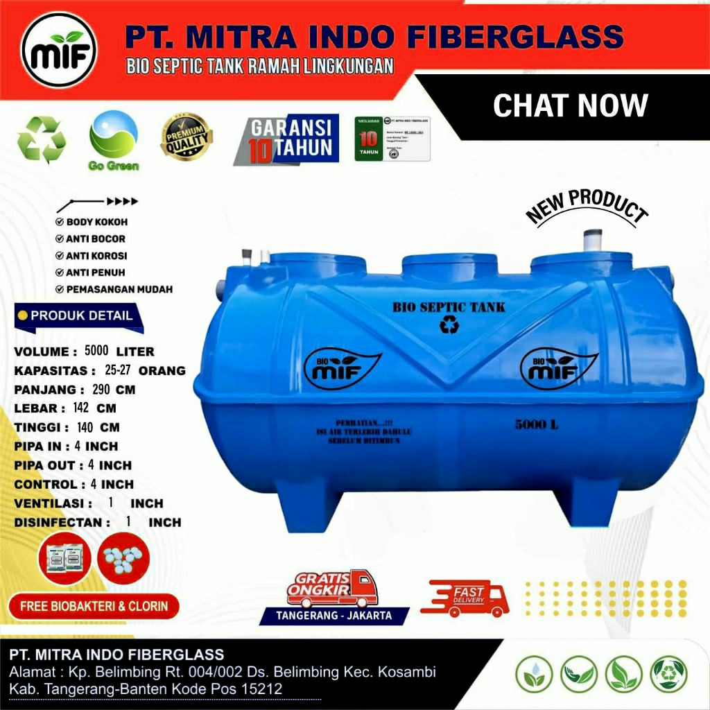 Septic Tank 5000 Liter Bio MIF